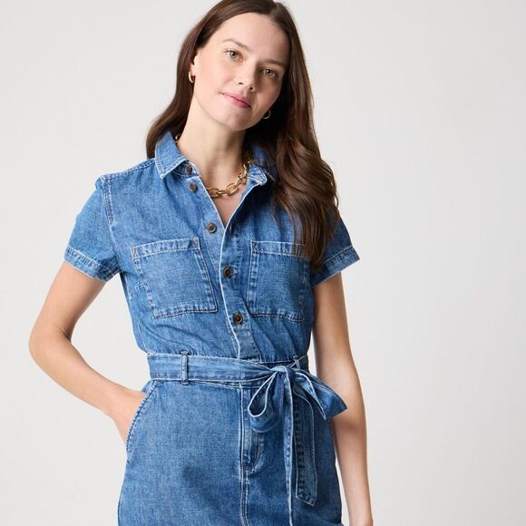 NWT J CREW Factory Denim utility dress - Picture 3 of 6